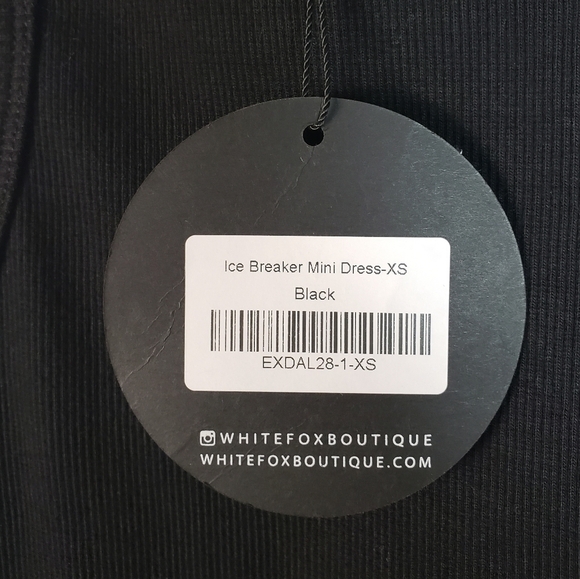 WHITE FOX ice Breaker Ribbed Mini Dress Butterfly NWT - Picture 6 of 7